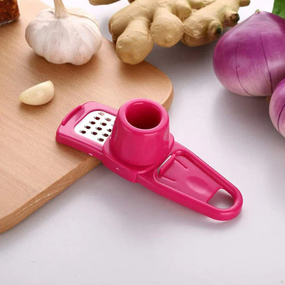Handlicher Knoblauchschneider mit Handschutz