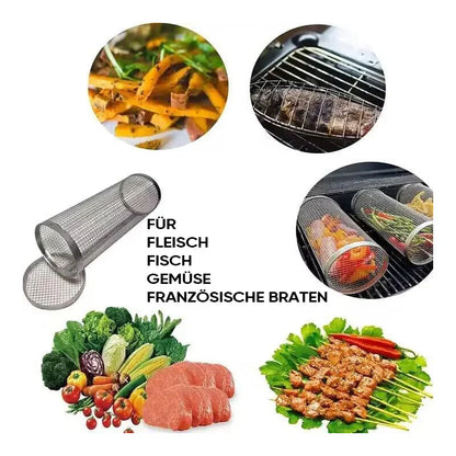 Drehbarer Edelstahl-Grillkäfig