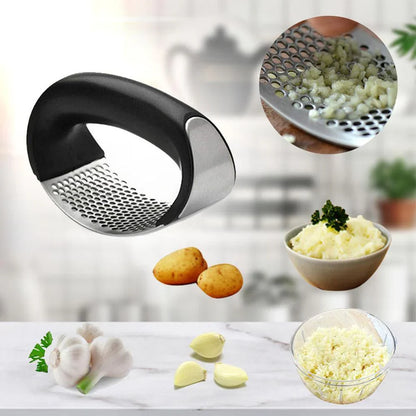 Knoblauch-Kraft – Ergonomische Edelstahl-Knoblauchpresse