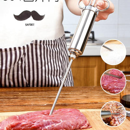 Edelstahl-Marinadenspritze 304 – Perfekt für saftige und aromatische Fleischgerichte
