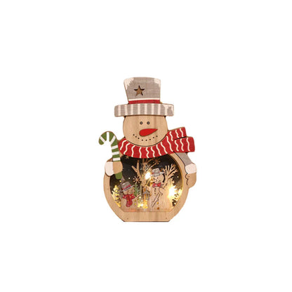 LED-Weihnachtslichter aus Holz