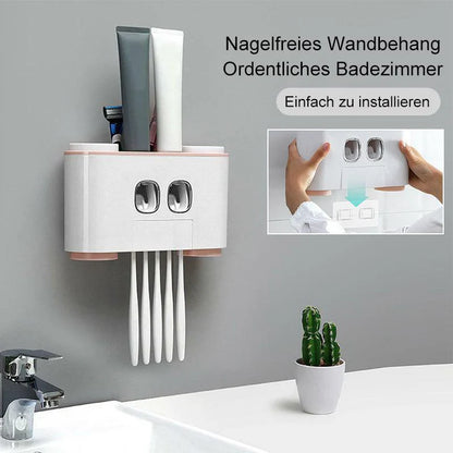 Praktisches Zahnbürstenhalter und Zahnpastaspender Set