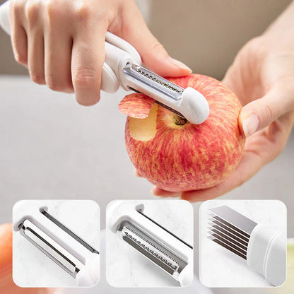 SchneidFix 3-in-1 Rotationsschäler – Vielseitiges Küchenwerkzeug für müheloses Schälen!