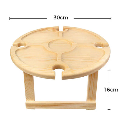 Kompakter Klapp-Picknicktisch aus Holz – Perfekt für unterwegs!
