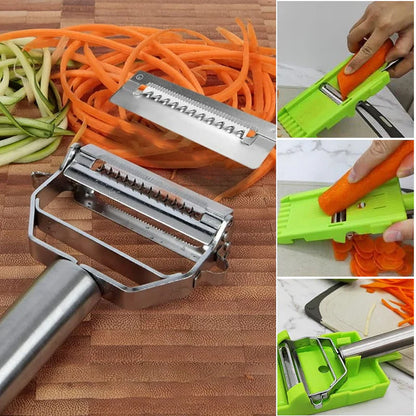 2-in-1 Profi-Schäler & Gemüseschneider