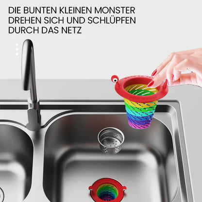 Niedliches Monster-Sieb für die Küchenspüle