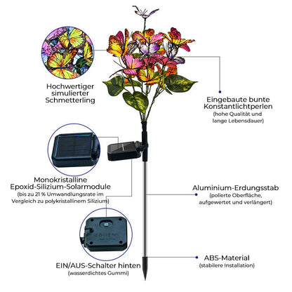 Solar-Schmetterlingslichter für den Garten