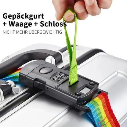 Gepäckgurt mit integrierter Waage und Zahlenschloss