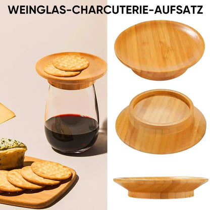 Eleganter Weinglas-Aufsatz – Perfekt für Wein und Snacks