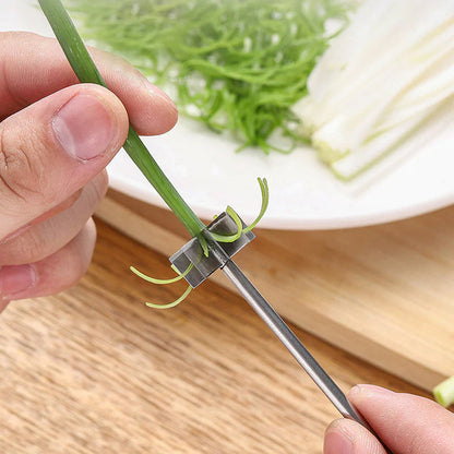 Edelstahl Zwiebelschneider mit Blütenform