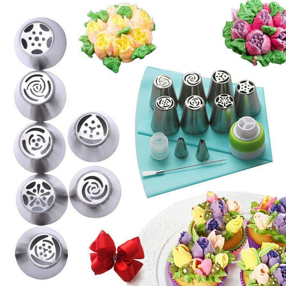 Edelstahl Spritztüllen-Set – Kreative Kuchendekoration leicht gemacht