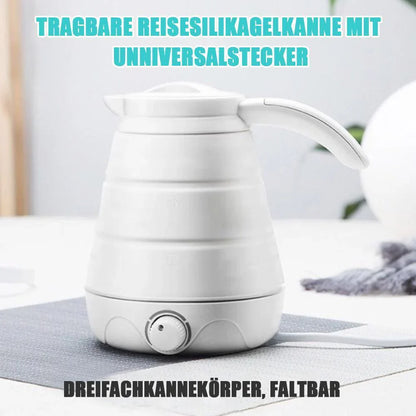 Faltbare Reise-Silikonkannen mit Universalstecker