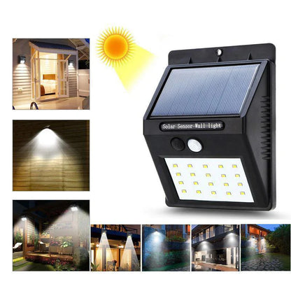 Superhelle Solar Wandleuchten mit Bewegungssensor – 20er Set