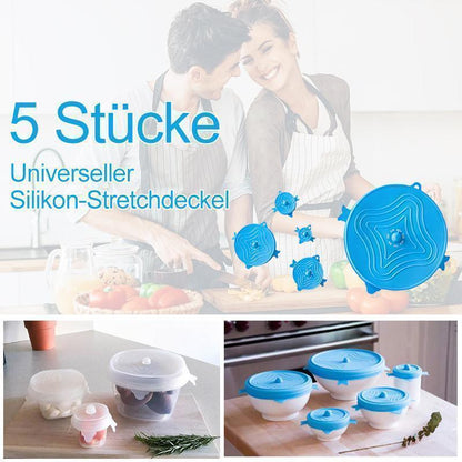 Praktische Silikon-Abdeckhauben Set (5-teilig)