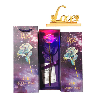 Bunte Galaxie Rose – Ein ewiges Zeichen der Liebe
