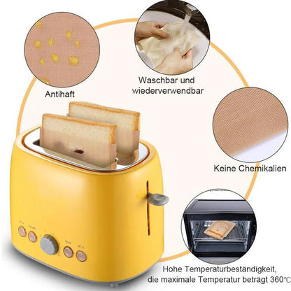 Wiederverwendbare Antihaft-Toaster-Taschen, 5er-Pack