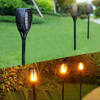 Solar Gartenfackel mit Flammeneffekt