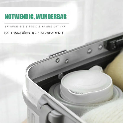 Faltbare Reise-Silikonkannen mit Universalstecker