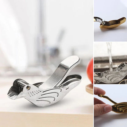 Elegante Zitronenpresse im Vogeldesign – Edelstahl