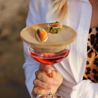 Eleganter Weinglas-Aufsatz – Perfekt für Wein und Snacks