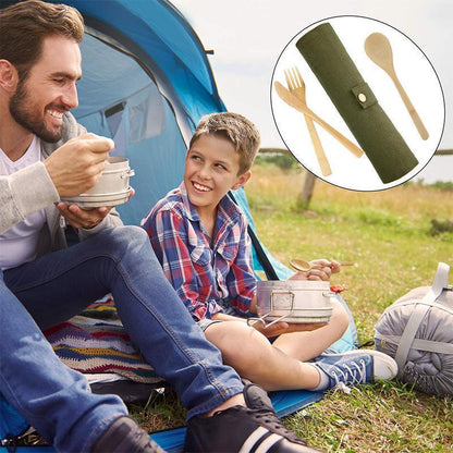 Nachhaltiges Bambus-Besteckset – Tragbar, stilvoll und umweltfreundlich