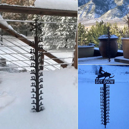SchneeMesser – Dekorative Schneetiefenanzeige für den Garten