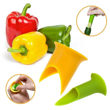 Praktischer Paprikakernentferner (2 Stück, zufällige Farbe)