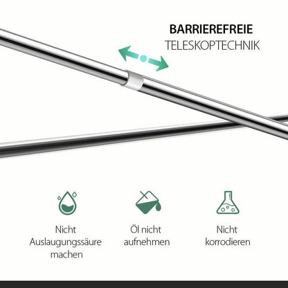 Teleskop-Kleiderstange aus Edelstahl – Flexible Aufbewahrung für dein Zuhause!