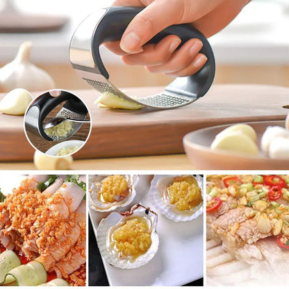 Knoblauch-Kraft – Ergonomische Edelstahl-Knoblauchpresse