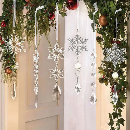 Kristall-Schneeflocken Weihnachtsbaumschmuck