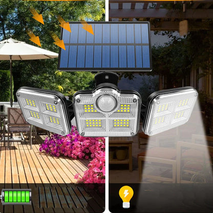 Solar-Wandleuchte mit Bewegungsmelder und Fernbedienung