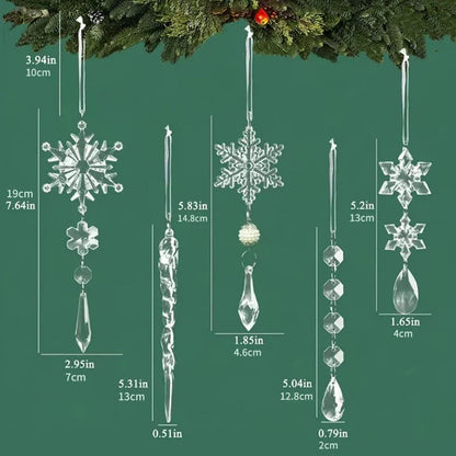 Kristall-Schneeflocken Weihnachtsbaumschmuck