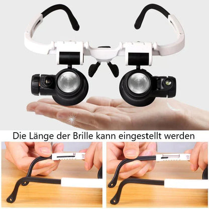 LED-Lupenbrille mit Vergrößerung