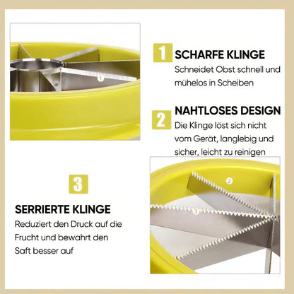 Vielseitiger 4-in-1 Obst- & Gemüseschneider – Schnell & Präzise schneiden