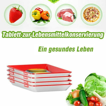 Kreatives Frischhaltetablett für Lebensmittel