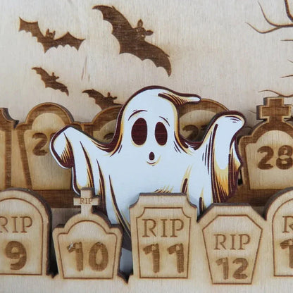 Halloween Countdown -Kalender aus Holz