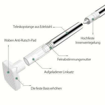Teleskopische Gardinenstange aus Edelstahl