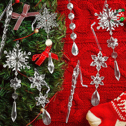 Kristall-Schneeflocken Weihnachtsbaumschmuck