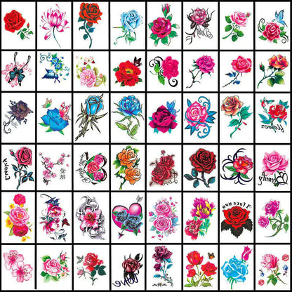 3D-Kunsttattoo Sticker-Set (50 Stück)