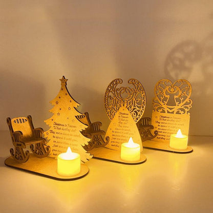 Weihnachts Holz-Kerzenhalter