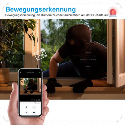 Smart Wireless Überwachungskamera mit integrierter Lampe