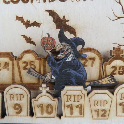 Halloween Countdown -Kalender aus Holz
