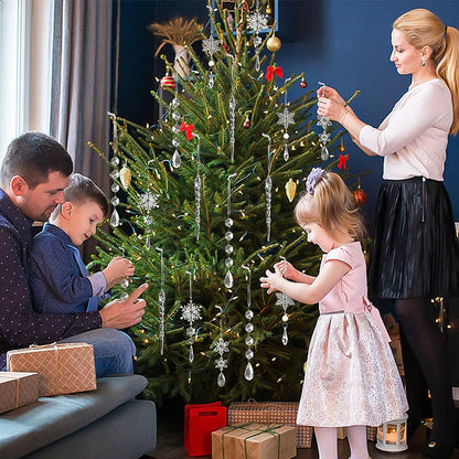 Kristall-Schneeflocken Weihnachtsbaumschmuck