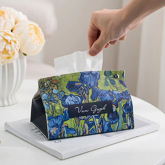 Elegante Taschentuchbox aus Kunstleder
