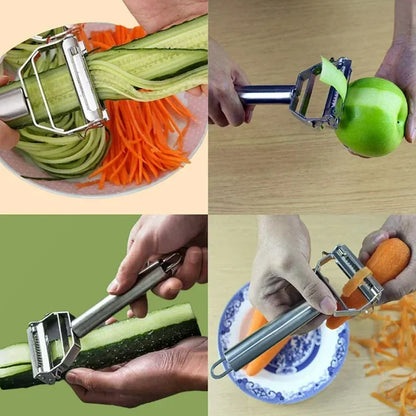 2-in-1 Profi-Schäler & Gemüseschneider