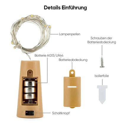 Flaschenkorken LED-Lichter – Verleihe alten Flaschen ein magisches Leuchten!