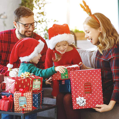 Weihnachtliche Geschenkaufkleberrolle (200 Stück)