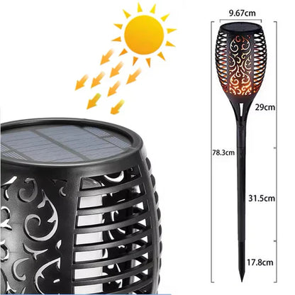 Solar Gartenfackel mit Flammeneffekt