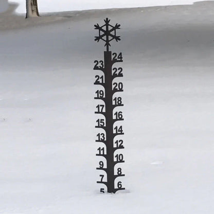 SchneeMesser – Dekorative Schneetiefenanzeige für den Garten