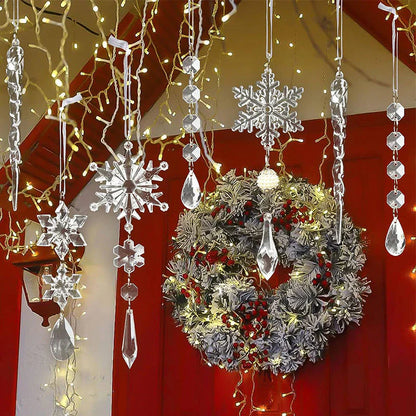 Kristall-Schneeflocken Weihnachtsbaumschmuck